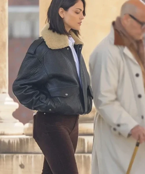 Eiza González Fountain of Youth Black Leather Jacket