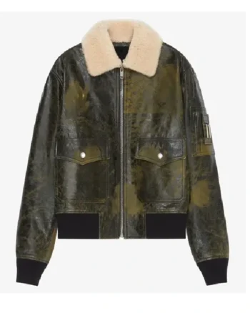 Frenton Aviator Naval Leather Jacket