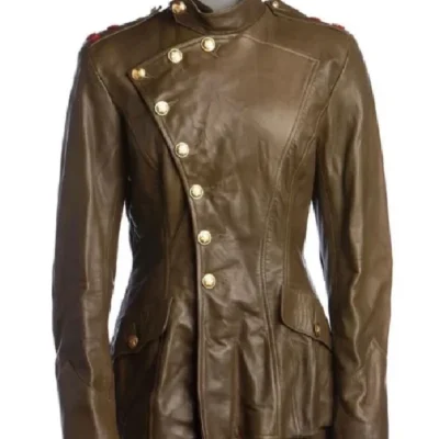 GoldenEye Xenia Onatopp Military Leather Jacket