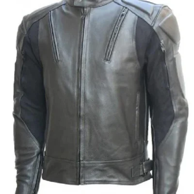 Leather Motorcycle Jacket With Armor