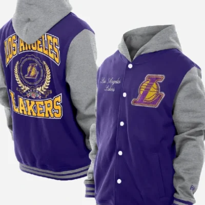 Los Angeles Lakers New Era Purple Jacket