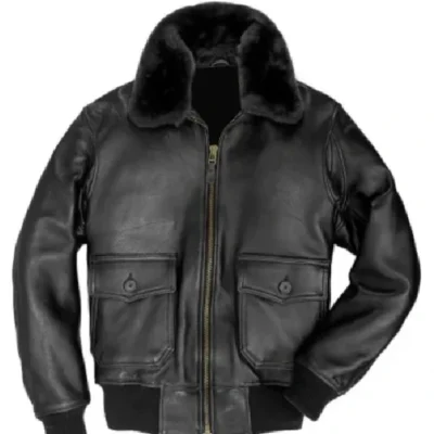 Mark US Shearling Fur G-1 Bomber Flight Jacket
