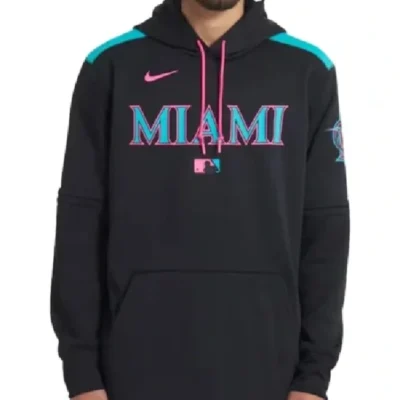 Miami Marlins Nike Black Hoodie