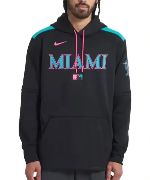 Miami Marlins Nike Black Hoodie