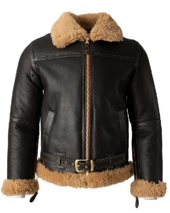 Robin Sheepskin RAF Pilot WW2 Flying Bomber Jacket