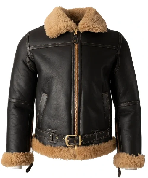 Robin Sheepskin RAF Pilot WW2 Flying Bomber Jacket