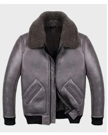 Robinson Shearling Grey B2 Leather Jacket
