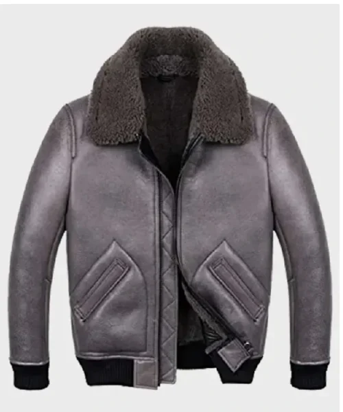 Robinson Shearling Grey B2 Leather Jacket