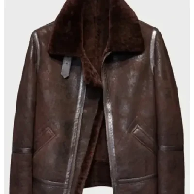 Shawn SF Brown Shearling Leather Jacket