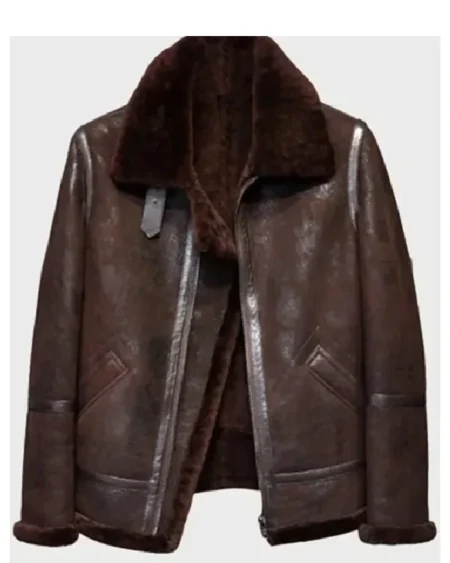 Shawn SF Brown Shearling Leather Jacket