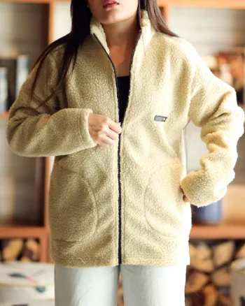 Shop Zipper Style Sherpa Jacket Women Sale