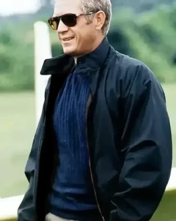 Steve Mcqueen Harrington Blue Zip-Up Jacket