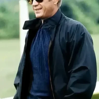 Steve Mcqueen Harrington Blue Zip-Up Jacket