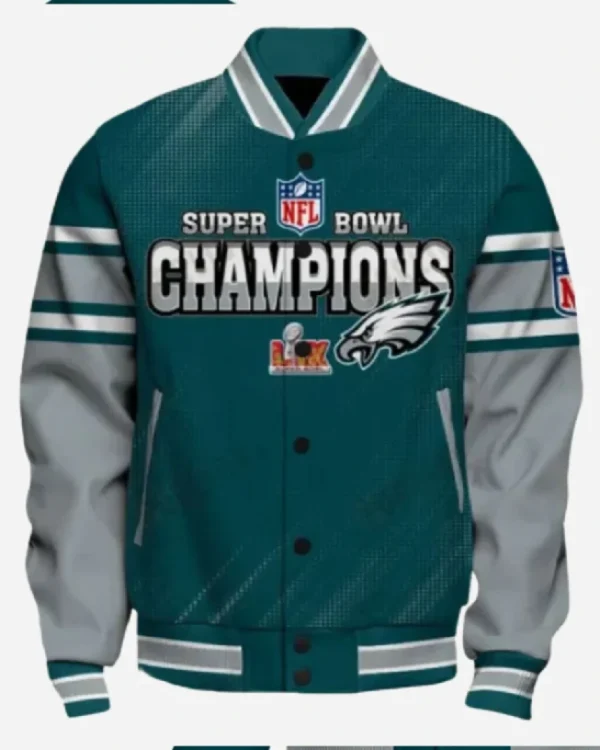 Super Bowl LIX Philadelphia Eagles Champions Varsity Jacket