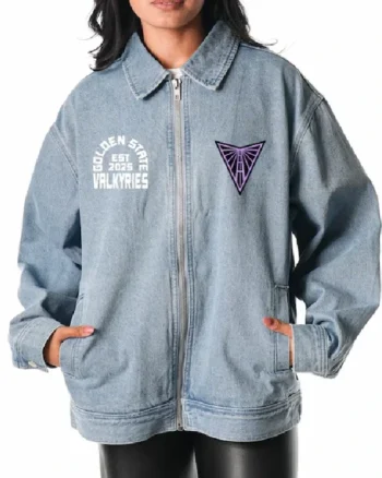 The Wild Collective Golden State Valkyries Denim Jacket