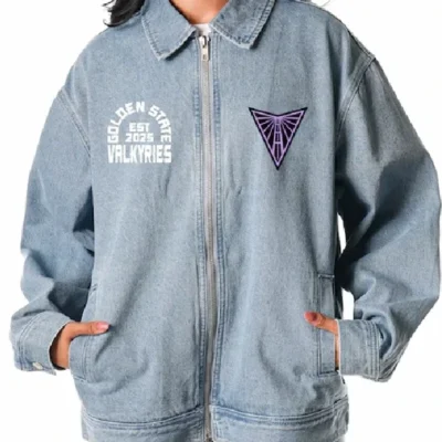 The Wild Collective Golden State Valkyries Denim Jacket