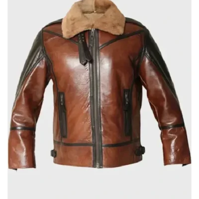 Thompson Distressed Shearling Aviator SF Jacket