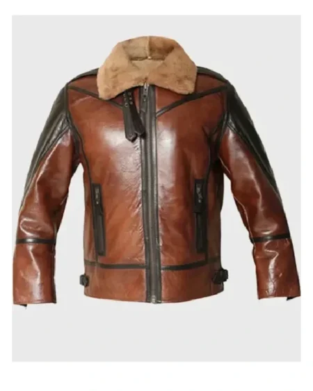 Thompson Distressed Shearling Aviator SF Jacket