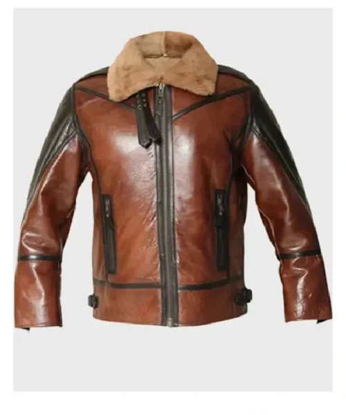 Thompson Distressed Shearling Aviator SF Jacket
