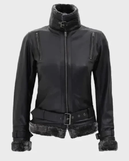 Timothy Designer Soft Shearling Leather Jacket