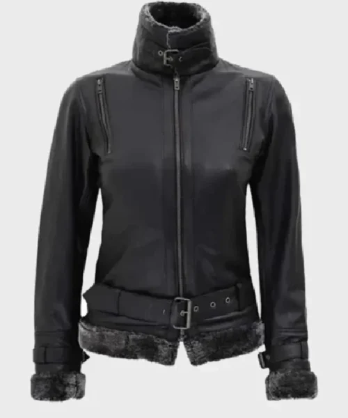 Timothy Designer Soft Shearling Leather Jacket