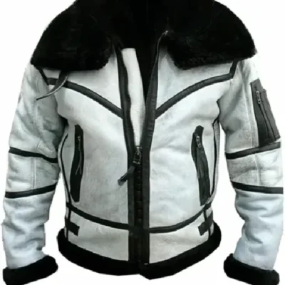 Todd RAF SF Bomber Flight Aviator White Jacket