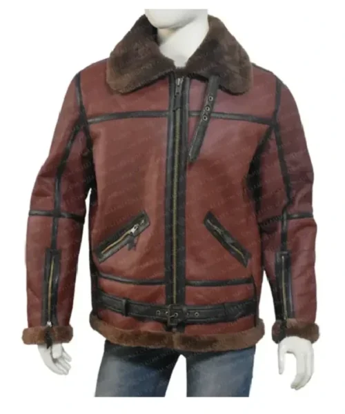 Torres Black Snake Pattern Fur Collar Biker Jacket