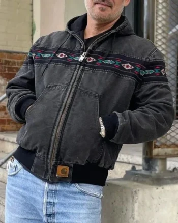 Vintage 90s Carhartt Aztec Southwestern Bomber Jacket