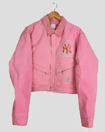 Vintage Carhartt x NY Yankees pink Crop Jacket