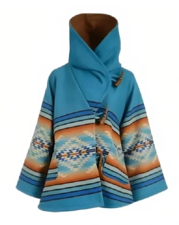 Yellowstone Beth Dutton Blue Hooded Wool