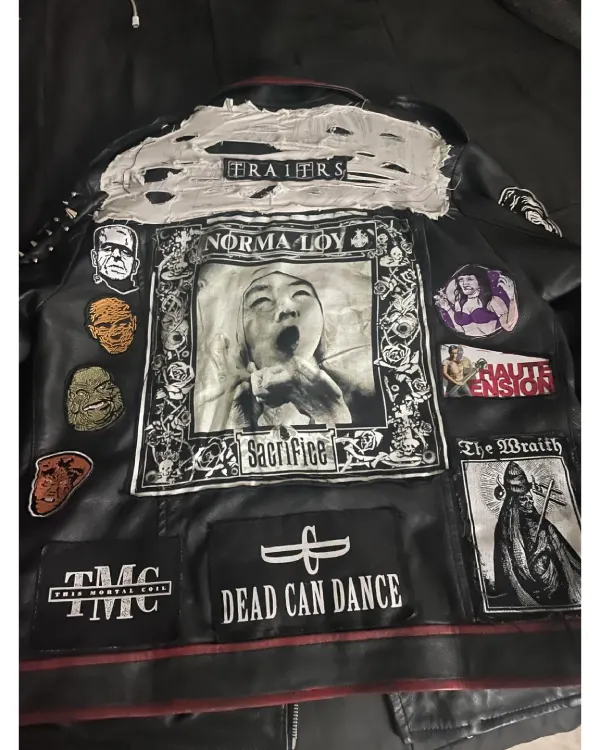 Battle Jackets Putting Studs On The Sleeve Leather Jacket