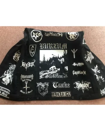 Black Metal Battle Cut-Off Denim Vest