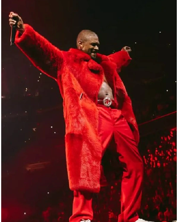 Buy 2024 Past Present Future Tour Usher Red Faux