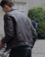 Buy Andrew W. Walker Movie The Reluctant Royal 2025 Johnny Payne Black Leather Jacket Sale back