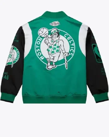 Buy Basketball Team Boston Celtics Green Varsity Bomber Jacket Sale (1)