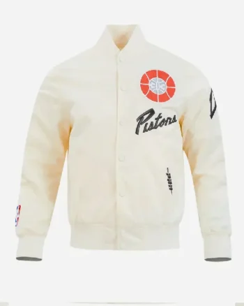 NBA Detroit Pistons 2025 City Edition Cream Jacket - Image 2