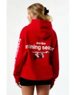 Buy Dua Lipa Training Season Red Pullover Hoodie back