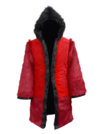 Emma Stone 101 Dalmatians Cruella Devil Fur Red Coat - Image 2