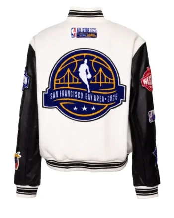 NBA All Star 2025 GSW Wool Varsity Jacket - Image 4