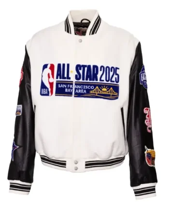 Buy Golden State Warriors 2025 NBA All Star Blue _ White Wool Varsity Jacket For Sale