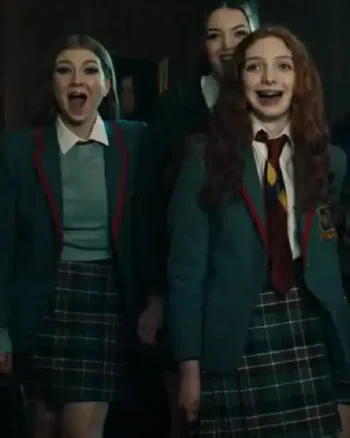 Buy Jenna Ortega Beetlejuice Beetlejuice 2024 Astrid Uniform Blazer Sale