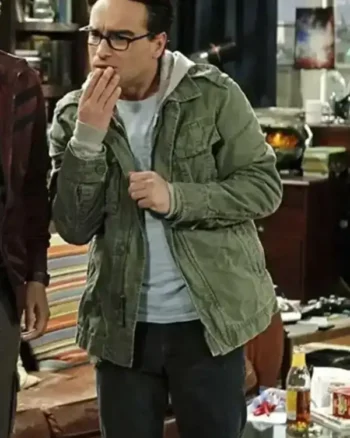 The Big Bang Theory Leonard Hofstadter Green Jacket - Image 4