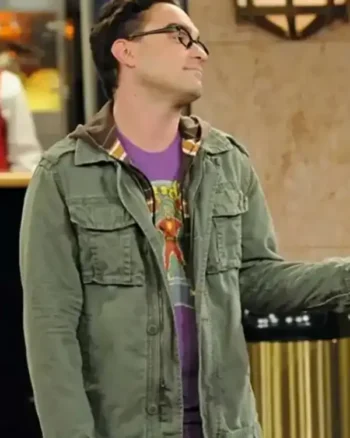 The Big Bang Theory Leonard Hofstadter Green Jacket - Image 3