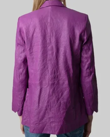 Morgan Gillory High Potential S01 Purple Leather Jacket - Image 5