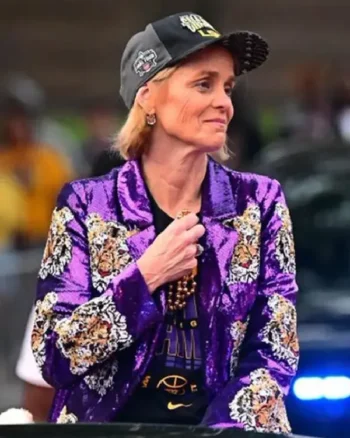 Buy Kim Mulkey Purple Sequin Blazer Sale