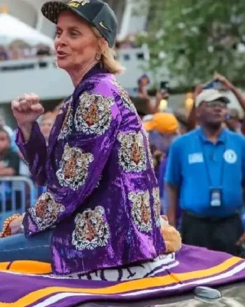 Buy Kim Mulkey Purple Sequin Blazer Sale back