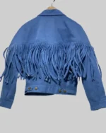 Buy Landman Michelle Randolph Denim Fringe Jacket Sale (1)