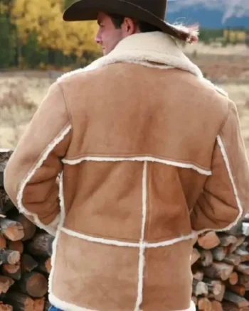 Marlon Man Shearling Sheepskin Brown Jacket - Image 2