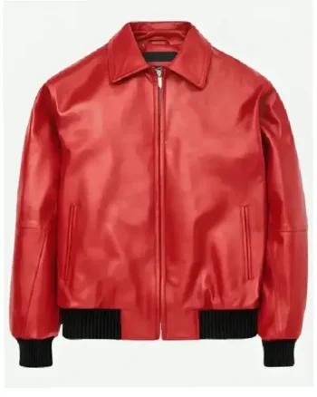 Buy Men and Women Drake Albanian Flag Red Leather Jacket For Sale
