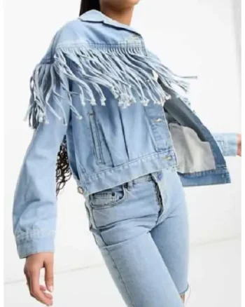 Landman 2024 Michelle Randolph Fringe Jacket - Image 4